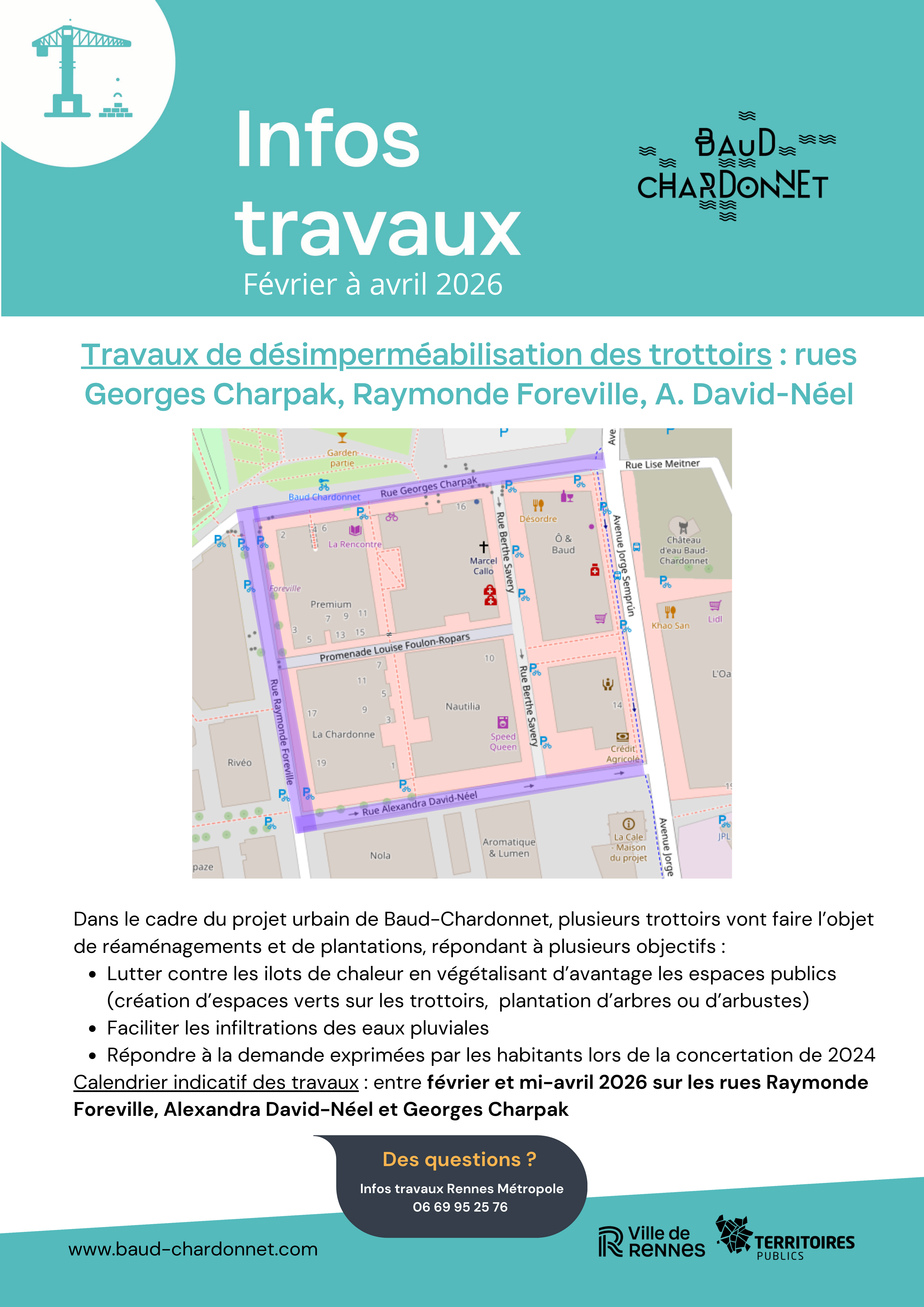 Info travaux désimperméablisation février 2026 MAJ